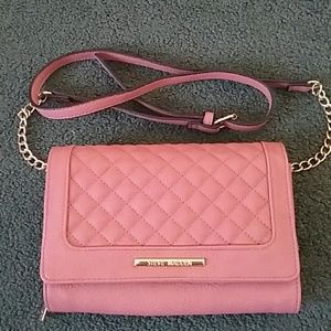 Dusty rose mauve Steve Madden quilted purse
